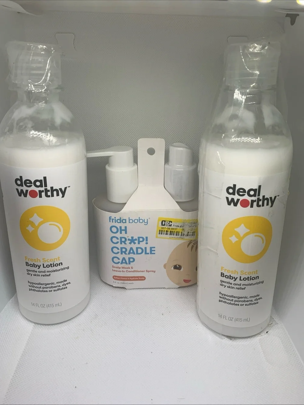 2 Fresh Scent Baby Lotion and Scalp Mask. Leave in Conditioner Spray Set